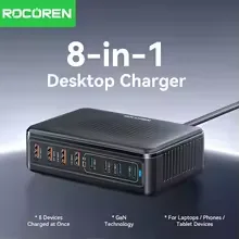 Carregador Rocoren 200W GaN 8 em 1